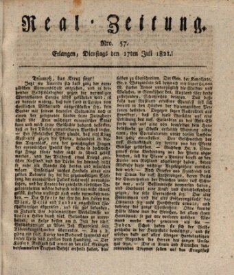 Erlanger Real-Zeitung Dienstag 17. Juli 1821