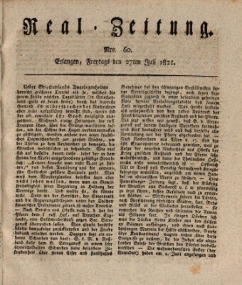 Erlanger Real-Zeitung Freitag 27. Juli 1821