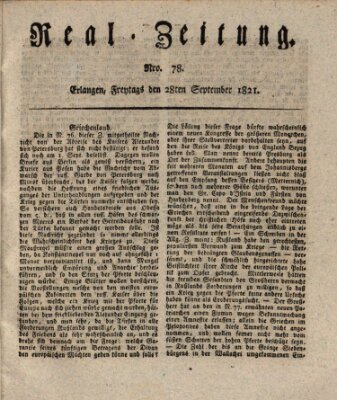 Erlanger Real-Zeitung Freitag 28. September 1821