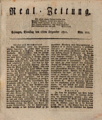 Erlanger Real-Zeitung Dienstag 18. Dezember 1821