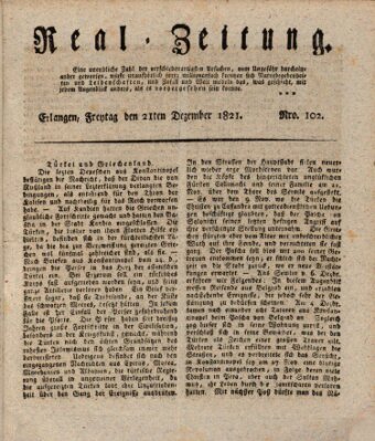 Erlanger Real-Zeitung Freitag 21. Dezember 1821