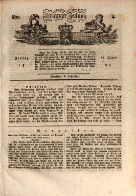 Erlanger Zeitung (Erlanger Real-Zeitung) Freitag 11. Januar 1822