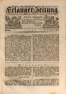 Erlanger Zeitung (Erlanger Real-Zeitung) Dienstag 29. Januar 1822