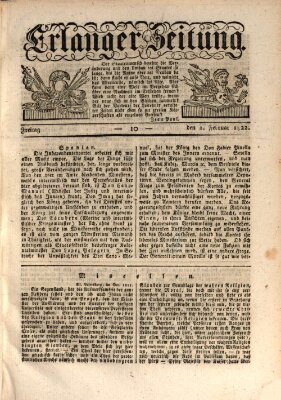 Erlanger Zeitung (Erlanger Real-Zeitung) Freitag 1. Februar 1822