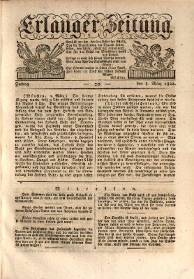 Erlanger Zeitung (Erlanger Real-Zeitung) Freitag 8. März 1822