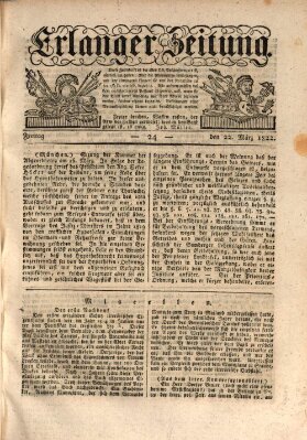 Erlanger Zeitung (Erlanger Real-Zeitung) Freitag 22. März 1822