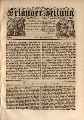 Erlanger Zeitung (Erlanger Real-Zeitung) Freitag 12. April 1822