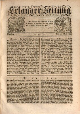 Erlanger Zeitung (Erlanger Real-Zeitung) Dienstag 21. Mai 1822