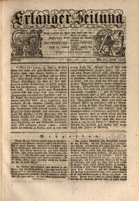 Erlanger Zeitung (Erlanger Real-Zeitung) Freitag 21. Juni 1822