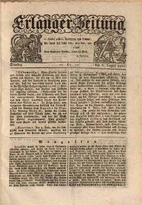 Erlanger Zeitung (Erlanger Real-Zeitung) Dienstag 6. August 1822