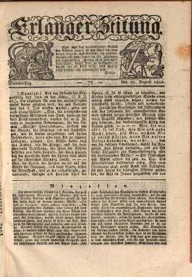 Erlanger Zeitung (Erlanger Real-Zeitung) Donnerstag 29. August 1822