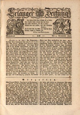 Erlanger Zeitung (Erlanger Real-Zeitung) Samstag 9. November 1822