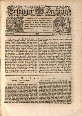 Erlanger Zeitung (Erlanger Real-Zeitung) Donnerstag 5. Dezember 1822