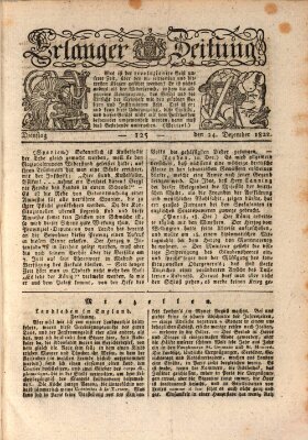 Erlanger Zeitung (Erlanger Real-Zeitung) Dienstag 24. Dezember 1822