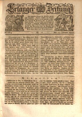 Erlanger Zeitung (Erlanger Real-Zeitung) Dienstag 11. Februar 1823