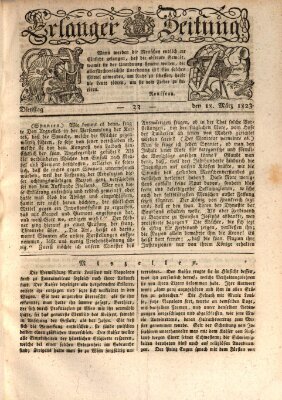 Erlanger Zeitung (Erlanger Real-Zeitung) Dienstag 18. März 1823