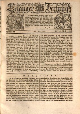 Erlanger Zeitung (Erlanger Real-Zeitung) Samstag 26. April 1823