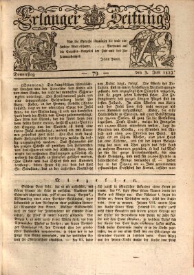 Erlanger Zeitung (Erlanger Real-Zeitung) Donnerstag 3. Juli 1823