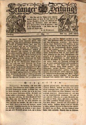 Erlanger Zeitung (Erlanger Real-Zeitung) Dienstag 15. Juli 1823