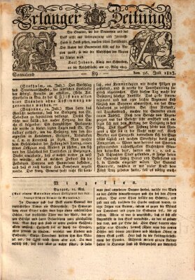 Erlanger Zeitung (Erlanger Real-Zeitung) Samstag 26. Juli 1823