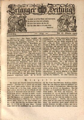 Erlanger Zeitung (Erlanger Real-Zeitung) Donnerstag 16. Oktober 1823