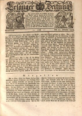 Erlanger Zeitung (Erlanger Real-Zeitung) Samstag 25. Oktober 1823