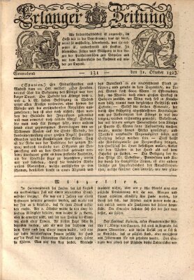 Erlanger Zeitung (Erlanger Real-Zeitung) Freitag 31. Oktober 1823