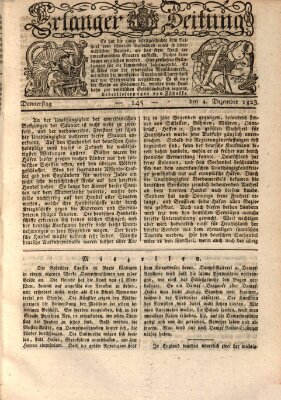 Erlanger Zeitung (Erlanger Real-Zeitung) Donnerstag 4. Dezember 1823