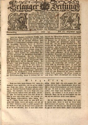 Erlanger Zeitung (Erlanger Real-Zeitung) Donnerstag 18. Dezember 1823