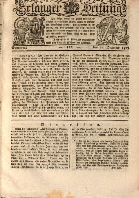 Erlanger Zeitung (Erlanger Real-Zeitung) Samstag 27. Dezember 1823