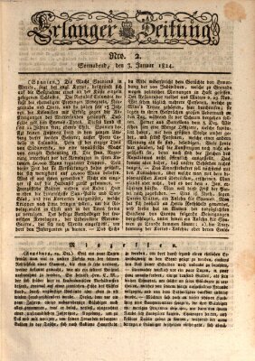 Erlanger Zeitung (Erlanger Real-Zeitung) Samstag 3. Januar 1824