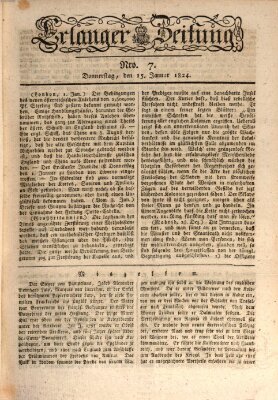 Erlanger Zeitung (Erlanger Real-Zeitung) Donnerstag 15. Januar 1824