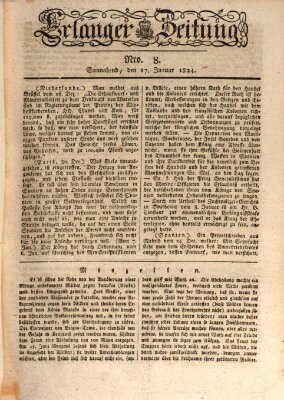 Erlanger Zeitung (Erlanger Real-Zeitung) Samstag 17. Januar 1824