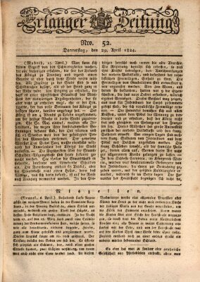 Erlanger Zeitung (Erlanger Real-Zeitung) Donnerstag 29. April 1824