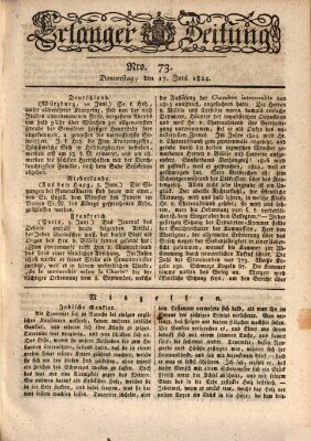 Erlanger Zeitung (Erlanger Real-Zeitung) Donnerstag 17. Juni 1824