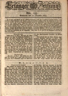 Erlanger Zeitung (Erlanger Real-Zeitung) Samstag 25. Dezember 1824