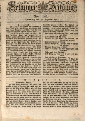 Erlanger Zeitung (Erlanger Real-Zeitung) Donnerstag 30. Dezember 1824