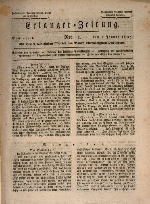 Erlanger Zeitung (Erlanger Real-Zeitung) Samstag 1. Januar 1825