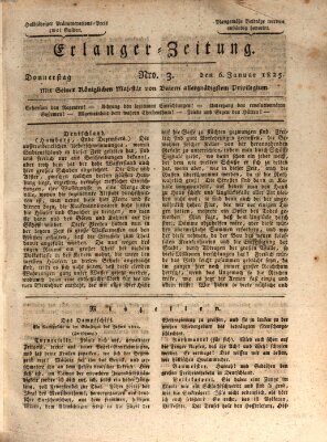 Erlanger Zeitung (Erlanger Real-Zeitung) Donnerstag 6. Januar 1825