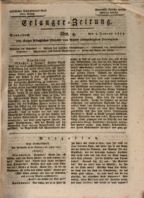 Erlanger Zeitung (Erlanger Real-Zeitung) Samstag 8. Januar 1825