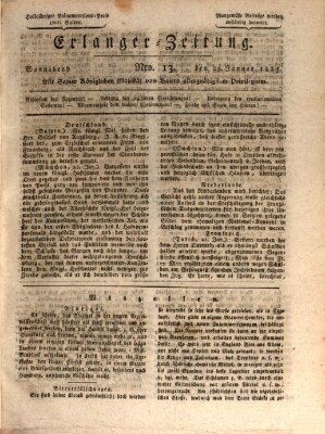 Erlanger Zeitung (Erlanger Real-Zeitung) Samstag 29. Januar 1825