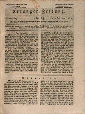 Erlanger Zeitung (Erlanger Real-Zeitung) Donnerstag 3. Februar 1825