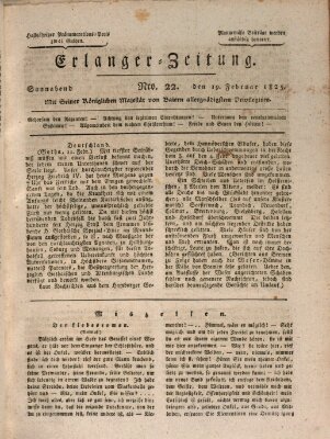 Erlanger Zeitung (Erlanger Real-Zeitung) Samstag 19. Februar 1825