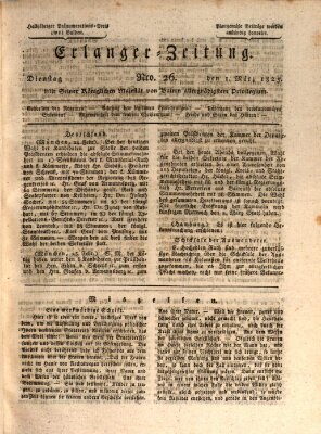 Erlanger Zeitung (Erlanger Real-Zeitung) Dienstag 1. März 1825