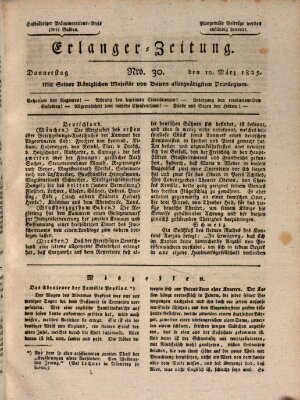 Erlanger Zeitung (Erlanger Real-Zeitung) Donnerstag 10. März 1825