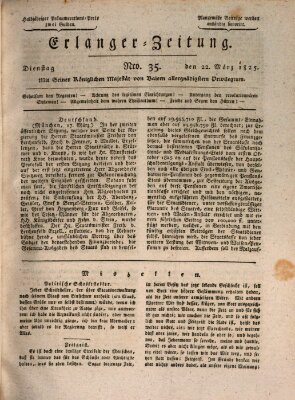 Erlanger Zeitung (Erlanger Real-Zeitung) Dienstag 22. März 1825