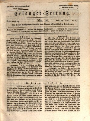 Erlanger Zeitung (Erlanger Real-Zeitung) Donnerstag 24. März 1825