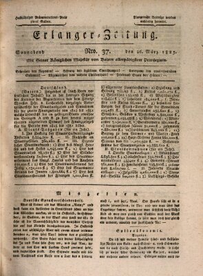 Erlanger Zeitung (Erlanger Real-Zeitung) Samstag 26. März 1825