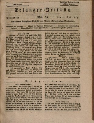 Erlanger Zeitung (Erlanger Real-Zeitung) Samstag 21. Mai 1825