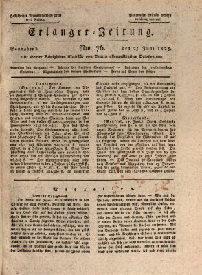 Erlanger Zeitung (Erlanger Real-Zeitung) Samstag 25. Juni 1825